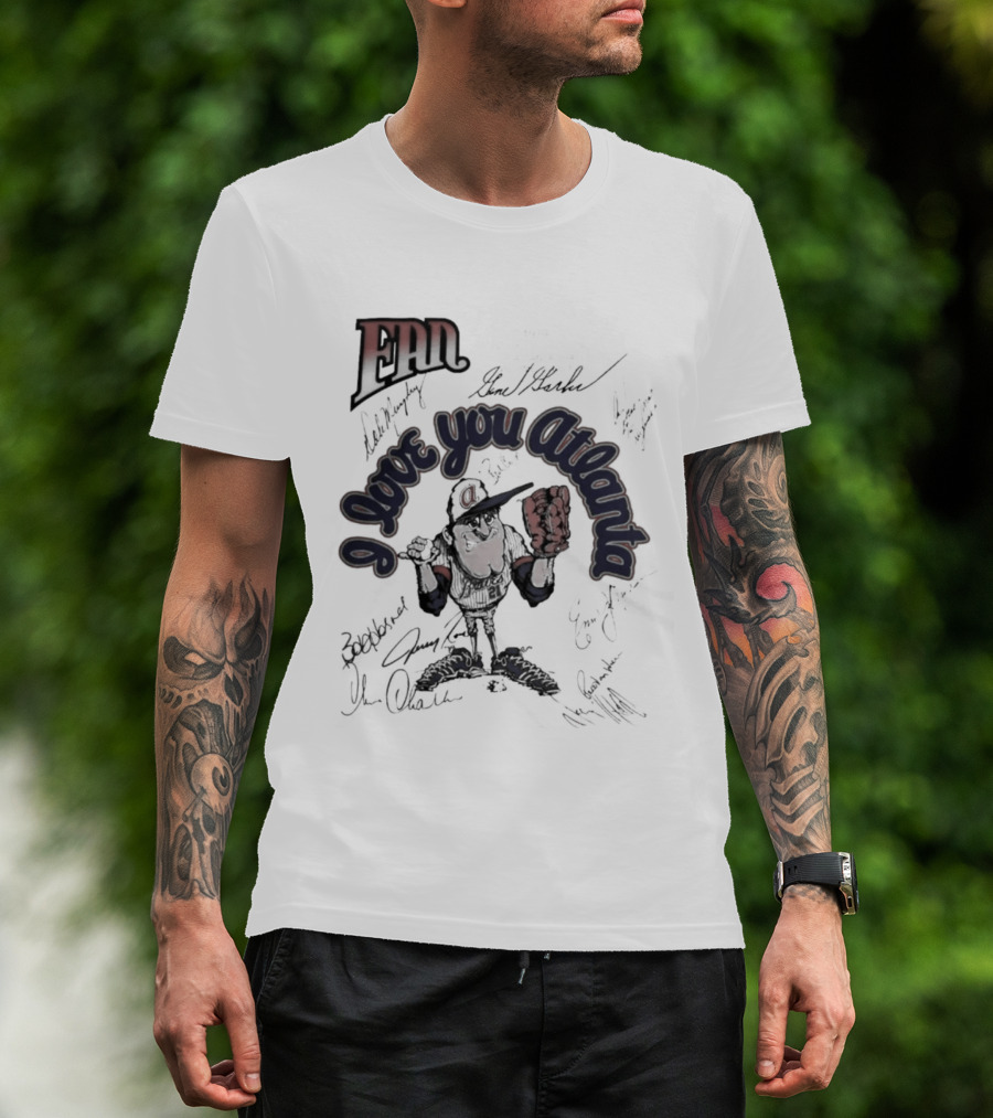 Bobby Cox I Love You Braves Baseball Caricature 1979 T-Shirt