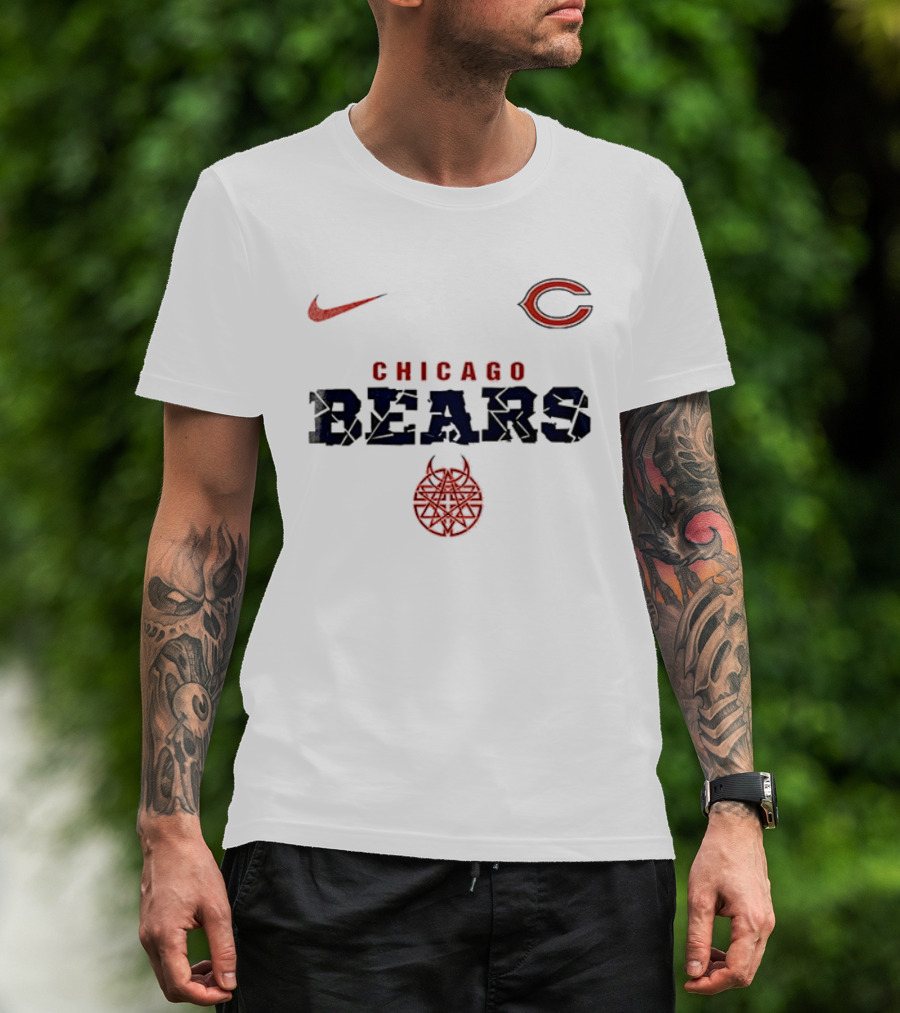 Chicago Bears Nike Disturbed Down With The Sickness Collaboration T-Shirt