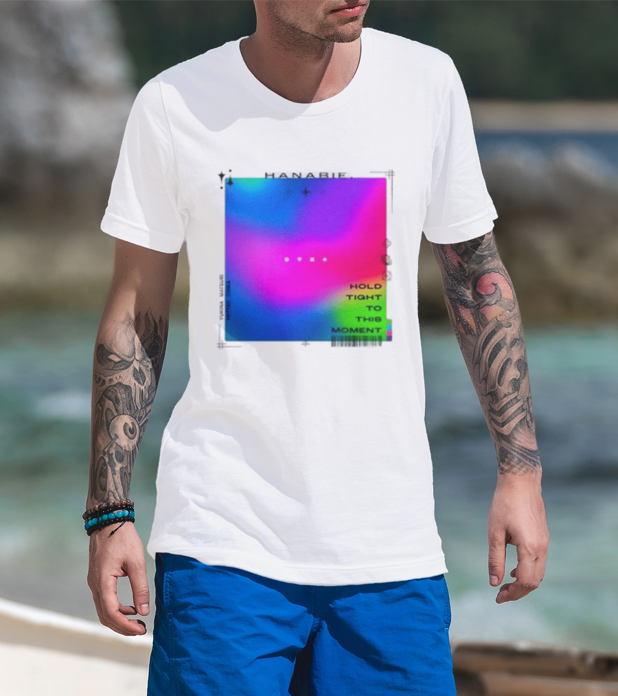 Hanabie Hold Tight To This Moment Vivid Neon Aesthetic T-Shirt