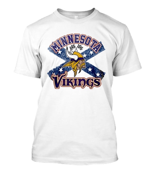 Minnesota Vikings Dukes Of Hazzard Crossover Caricature T-Shirt