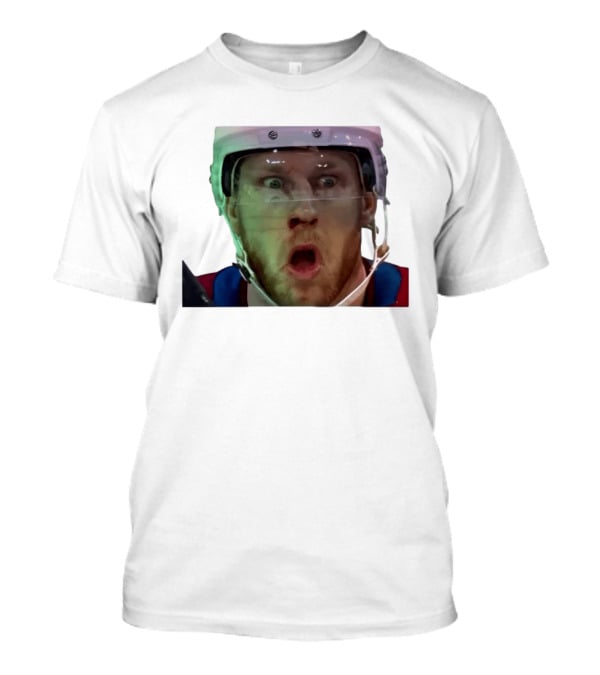 Nathan MacKinnon What The Puck Reaction Hockey T-Shirt