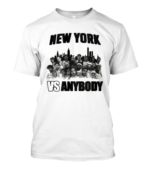 New York Knicks 2026 City Skyline Vs Anybody Basketball T-Shirt