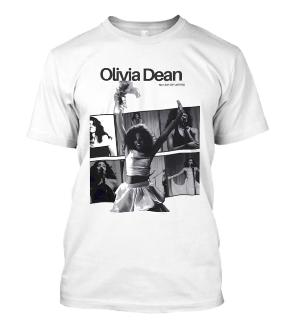 Olivia Dean Concert Performance Collage Black And White Photography T-Shirt