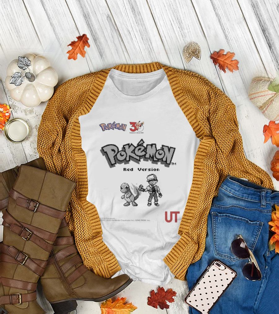 Pokemon Red Version 25th Anniversary Characters UT T-Shirt
