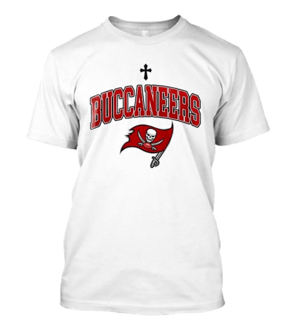 Tampa Bay Buccaneers Jesus Cross Skull Flag Lifetime Member T-Shirt
