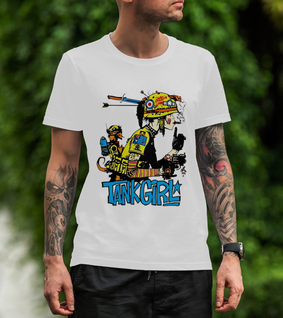 Tank Girl Vol 2 Comic Graphic With Booga And Classic Helmet T-Shirt
