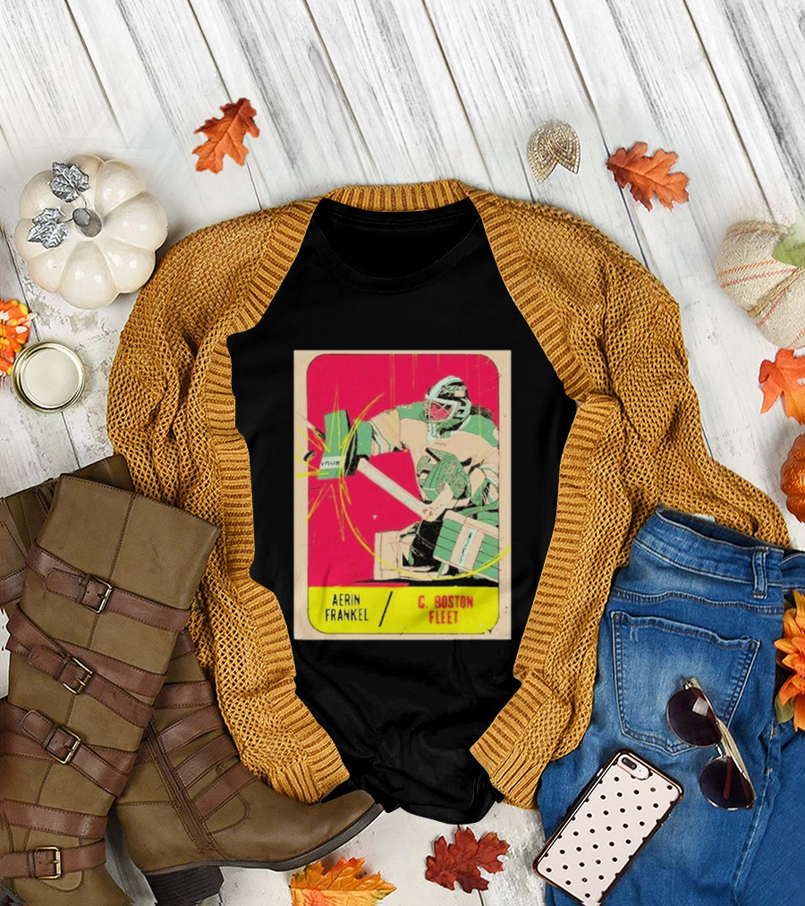 Aerin Frankel C. Boston Fleet Goalie Vintage Style Hockey Card T-Shirt