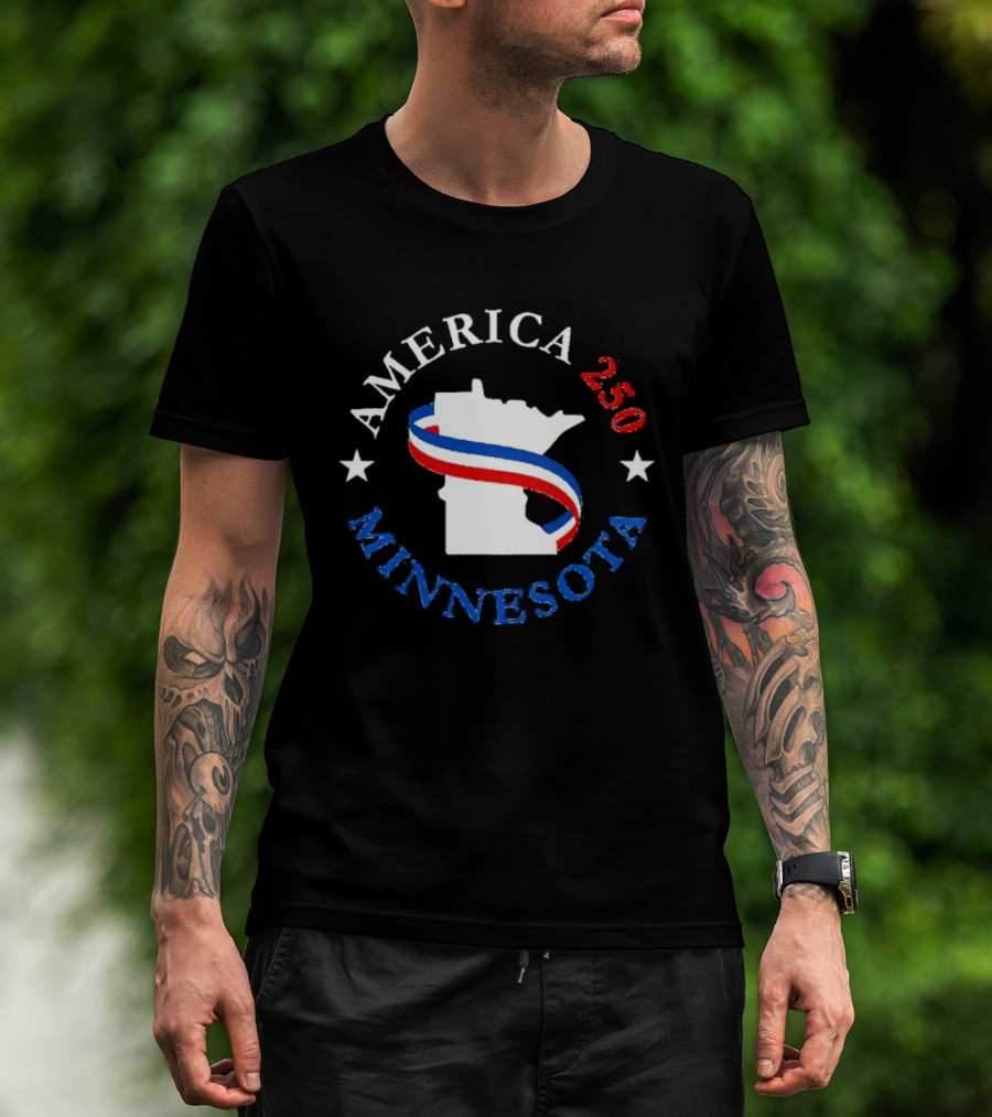 America 250 Minnesota State Celebration Patriot Stars T-Shirt