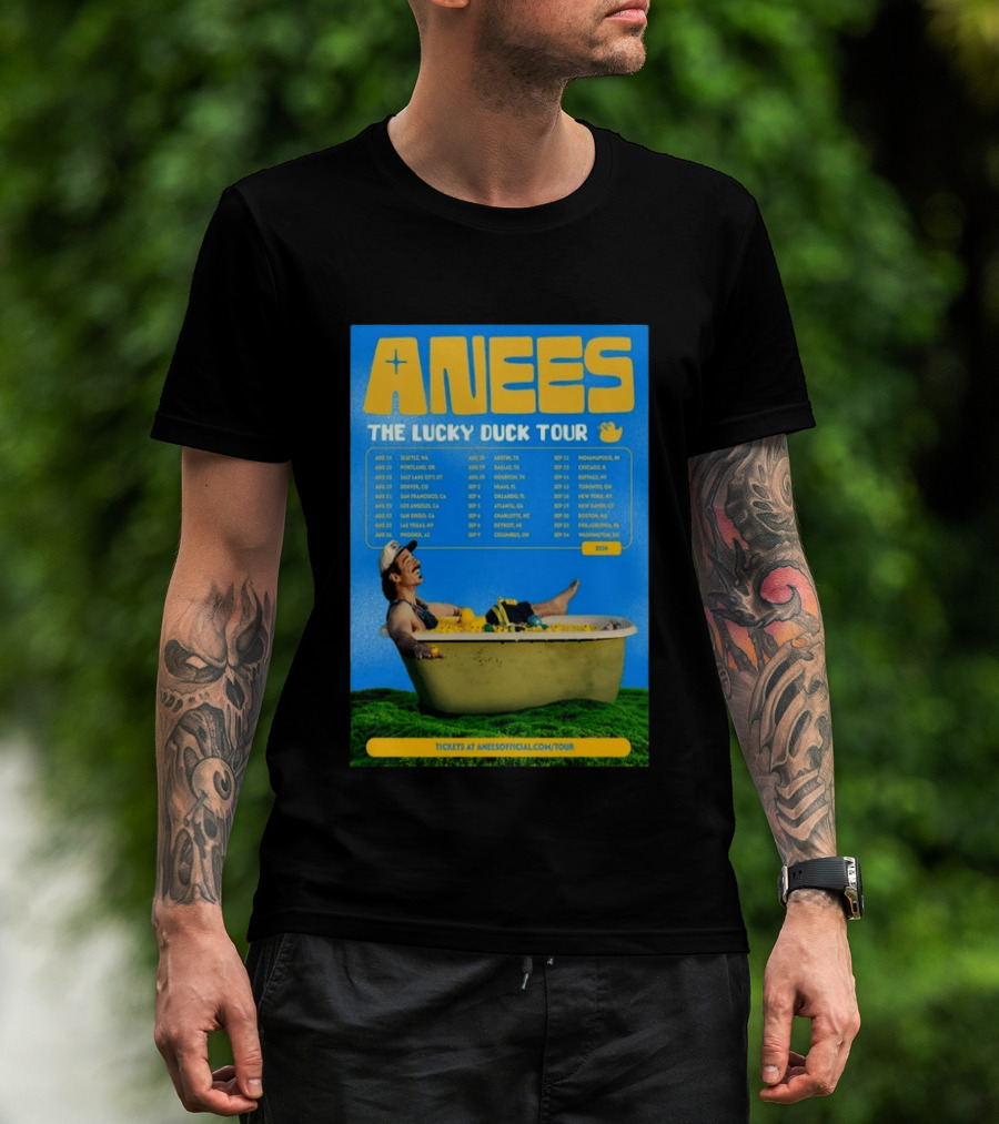 Anees The Lucky Duck Tour 2026 Dates Tickets Bath Tub T-Shirt