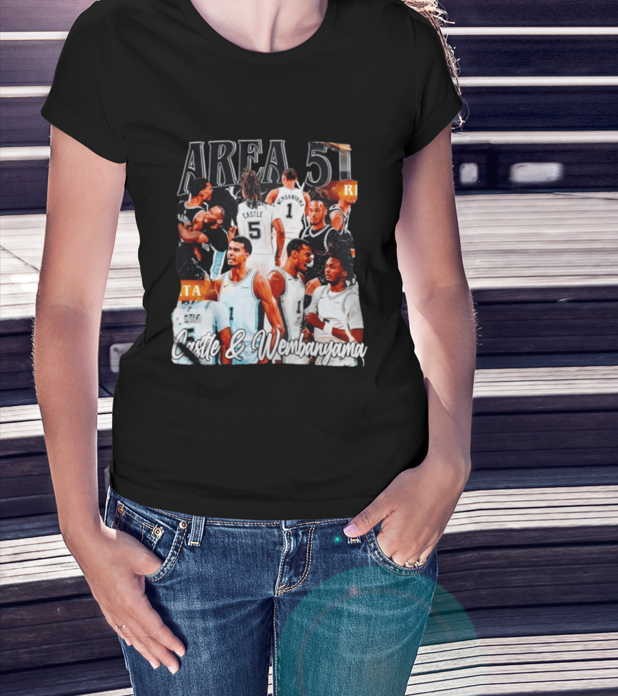 Area 51 Stephon Castle Victor Wembanyama San Antonio Spurs Basketball T-Shirt