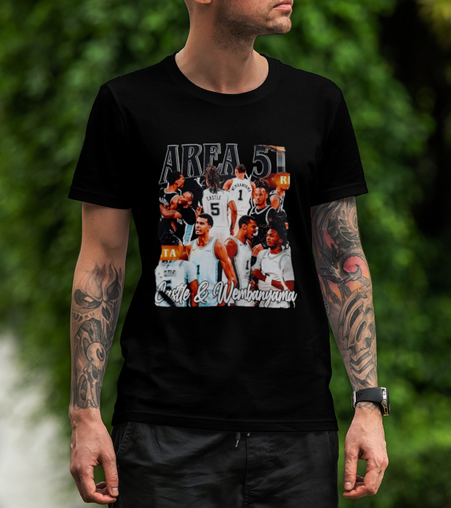 Area 51 Stephon Castle Victor Wembanyama San Antonio Spurs Basketball T-Shirt