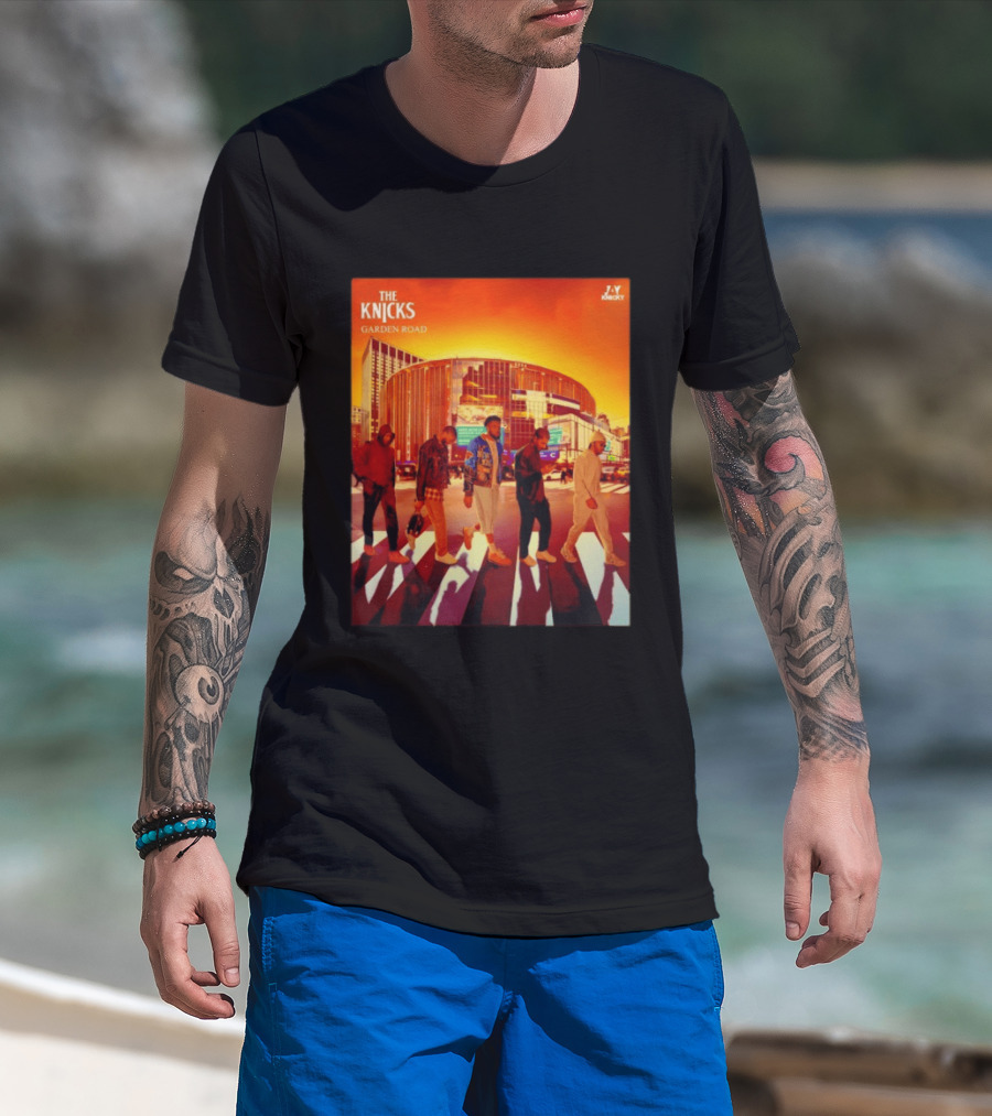 The Knicks Garden Road New York Knicks Madison Square Garden Abbey Road T-Shirt