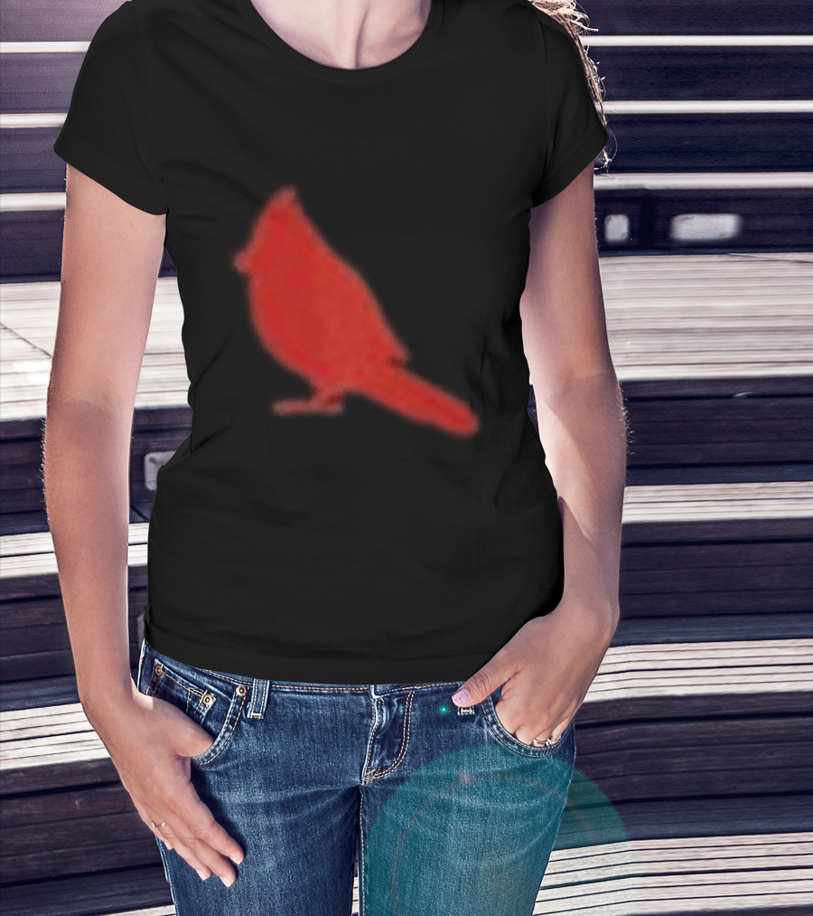 The Slumerican Cardinal Red Bird Stylized T-Shirt