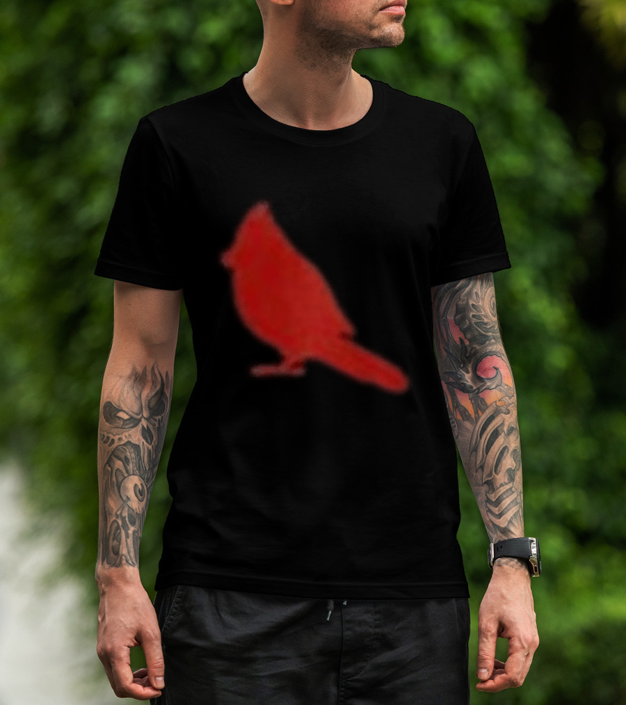 The Slumerican Cardinal Red Bird Stylized T-Shirt