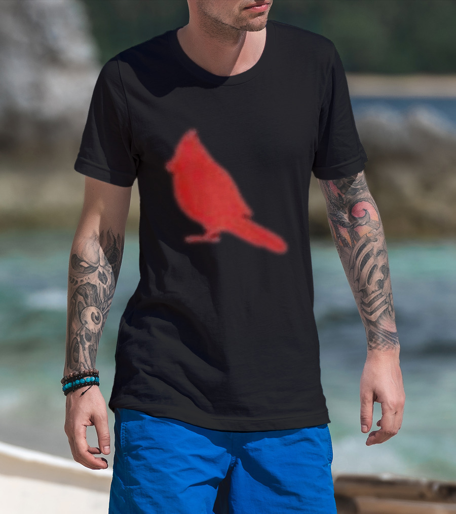 The Slumerican Cardinal Red Bird Stylized T-Shirt