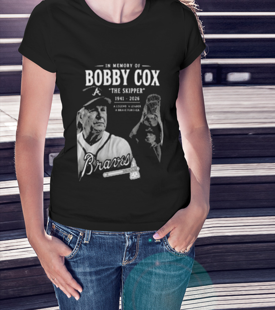 In Memory Of Bobby Cox The Skipper 1941 2026 Braves Legend Baseball Manager T-Shirt