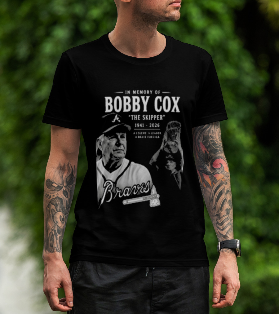 In Memory Of Bobby Cox The Skipper 1941 2026 Braves Legend Baseball Manager T-Shirt