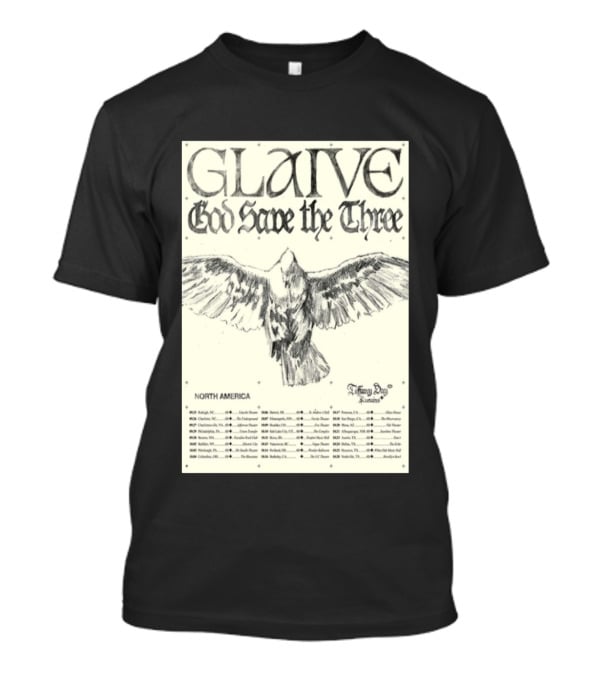 Glaive God Save The Three North America Tour 2026 Tiffany Day T-Shirt