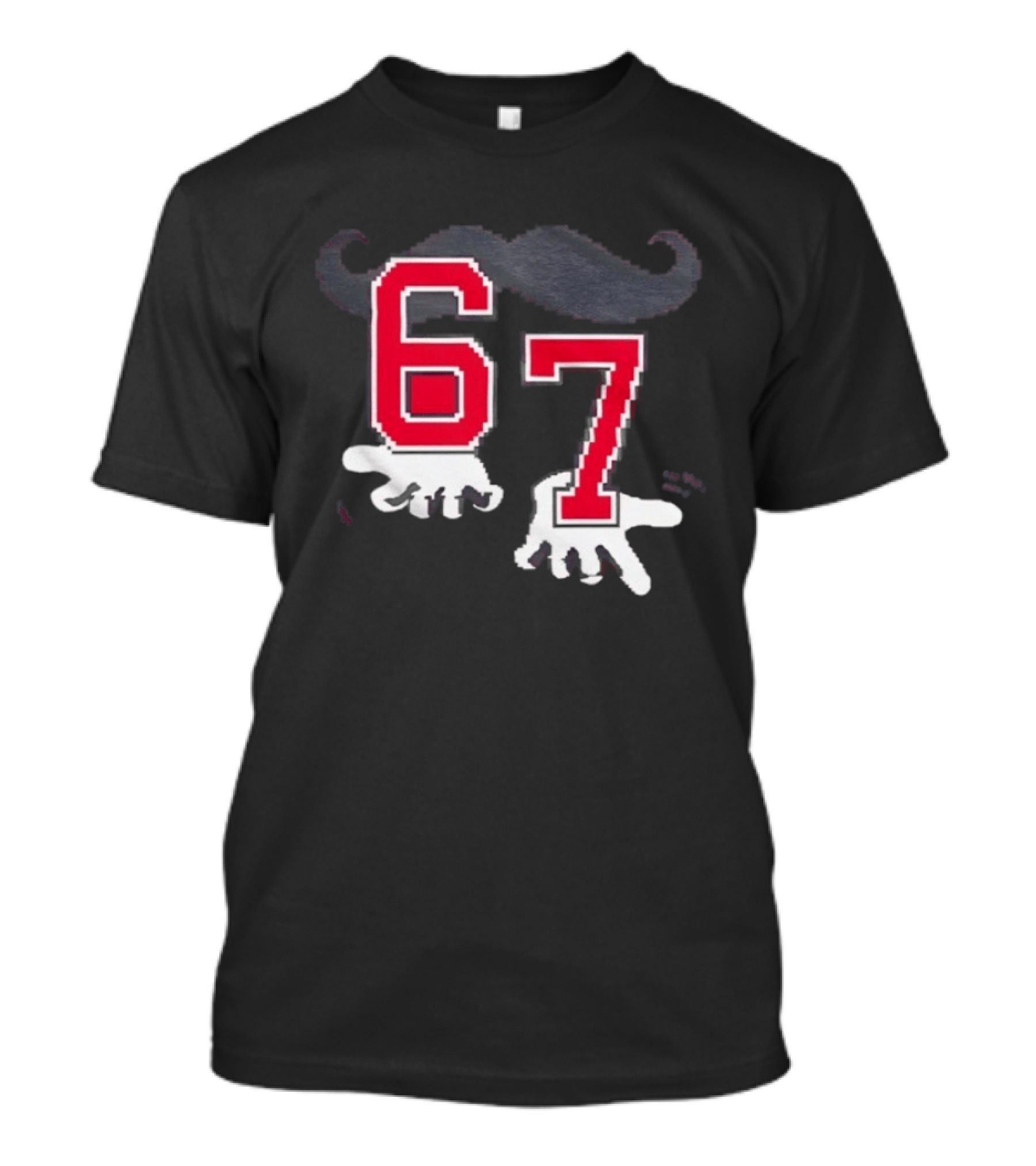 Cincinnati Reds 67 Beard Meme Moustache Hands T-Shirt