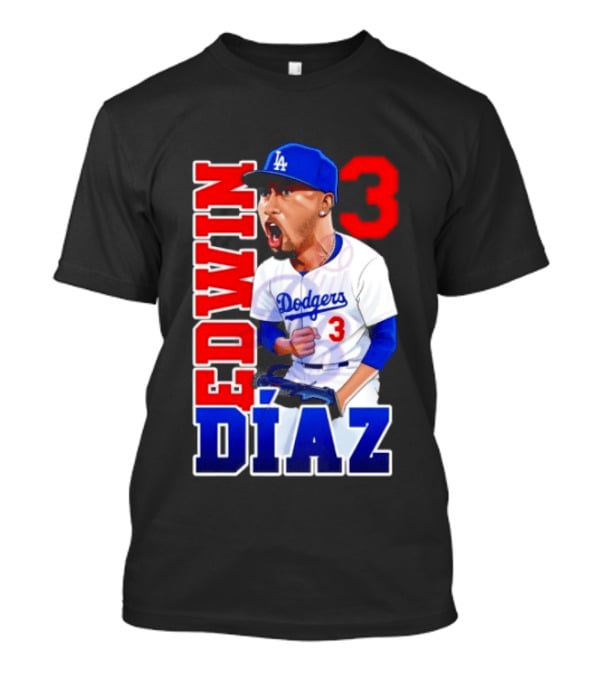 Los Angeles Dodgers Edwin Díaz Number 3 MLB Baseball 2026 T-Shirt