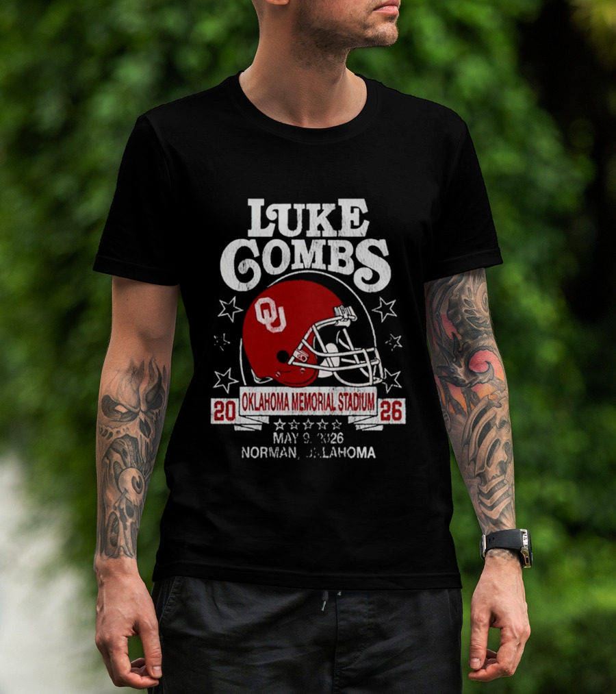 Luke Combs Oklahoma Memorial Stadium May 9 2026 Norman Oklahoma Tour T-Shirt