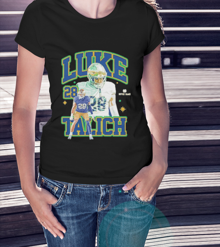 Notre Dame Football Luke Talich 28 Fighting Irish Player T-Shirt