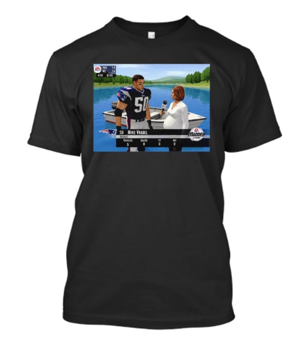 EA Madden 2002 Mike Vrabel Interview Football Patriots Video Game Scene T-Shirt