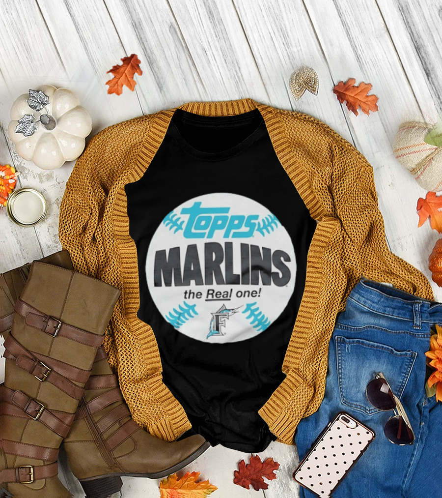 Topps Marlins The Real One MLB Miami T-Shirt