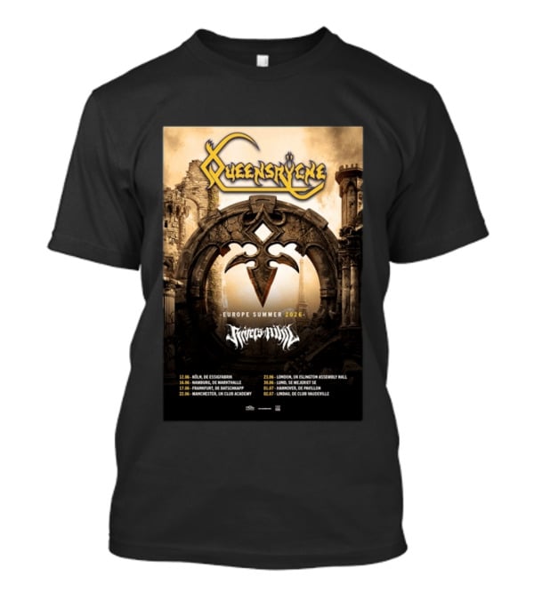 Queensryche Europe Summer 2026 Tour Dates Band T-Shirt