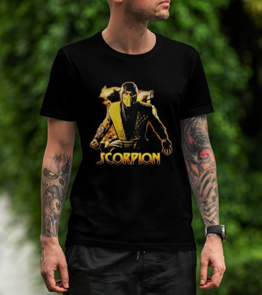 Scorpion Get Over Here Mortal Kombat Character Fan T-Shirt