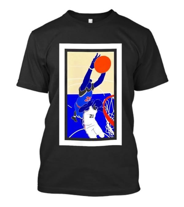 Mitchell Robinson Slam Dunk Over Joel Embiid New York Knicks T-Shirt