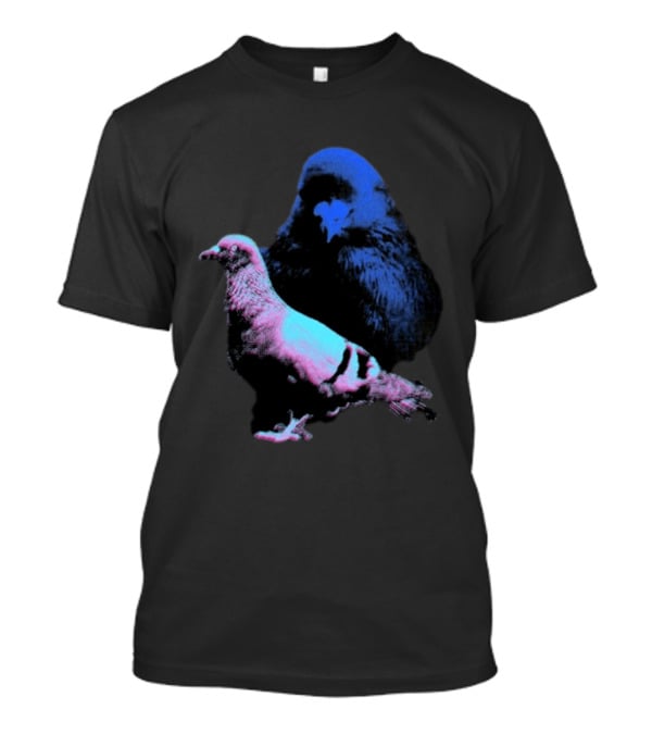 It's Just A Pigeon Neon Duo Bold Colors Contrast T-Shirt