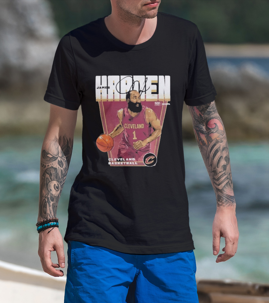 James Harden Cleveland Basketball 500 Level NBA Signature Edition T-Shirt