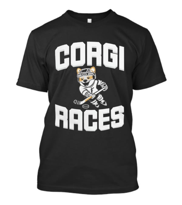 Fargo Force 2026 Corgi Ice Hockey Races T-Shirt