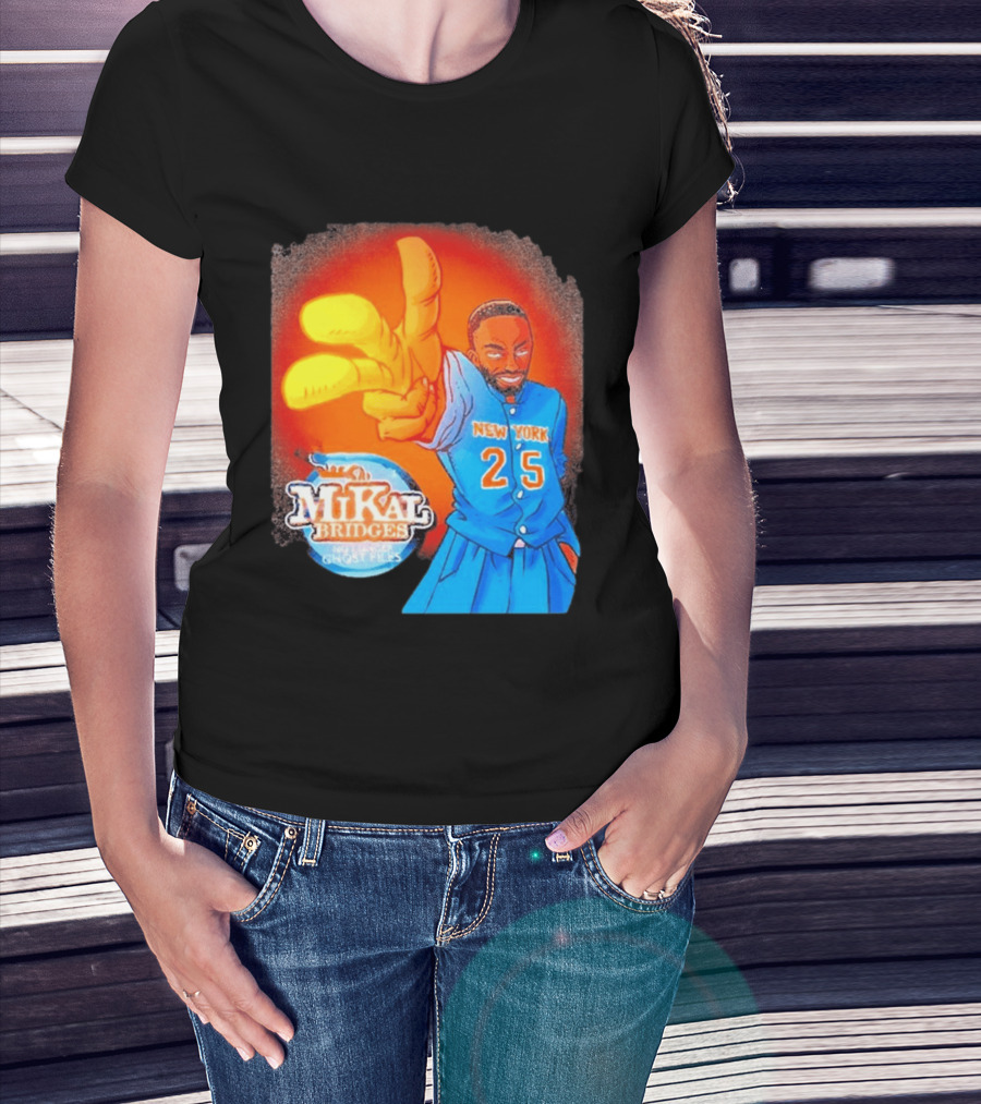 New York 25 Mikal Bridges No Longer Ghost Files T-Shirt