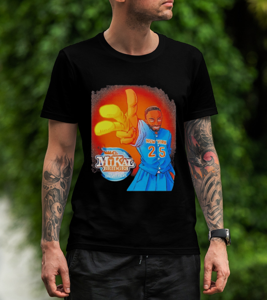 New York 25 Mikal Bridges No Longer Ghost Files T-Shirt
