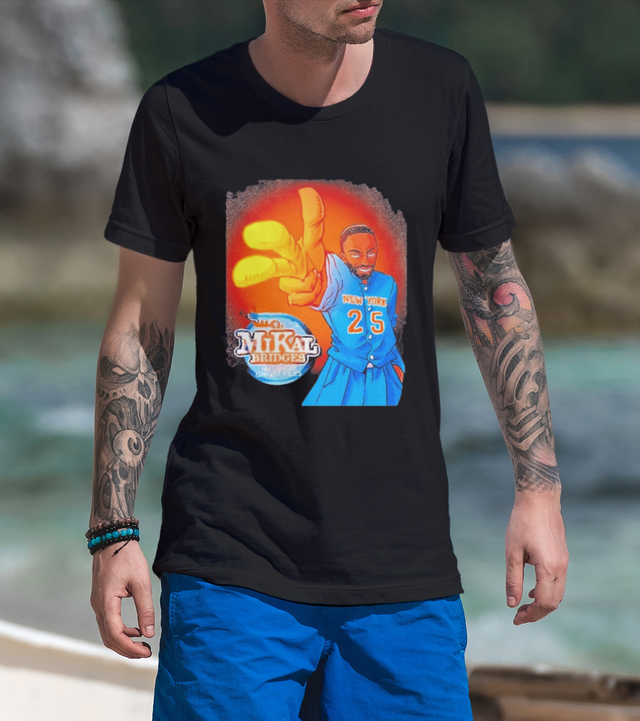 New York 25 Mikal Bridges No Longer Ghost Files T-Shirt