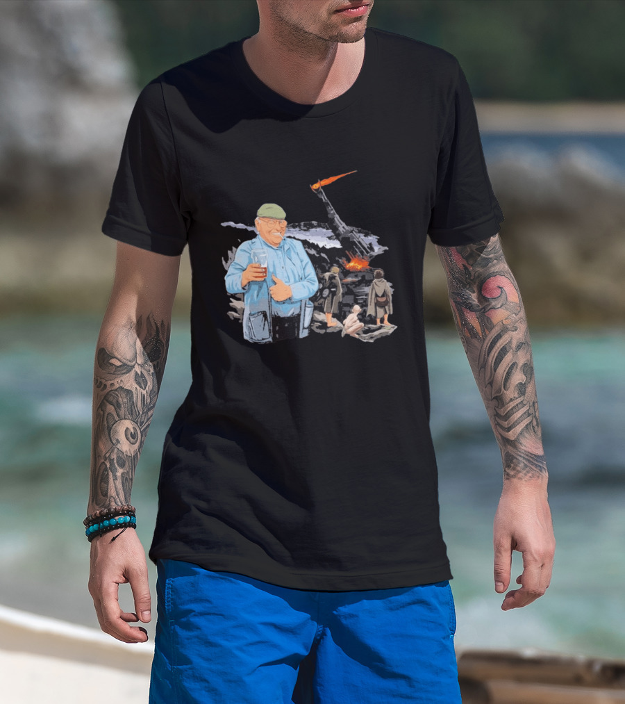 Fred Dibnah Thumbs Up At Mount Doom By Jim'll Paint It T-Shirt