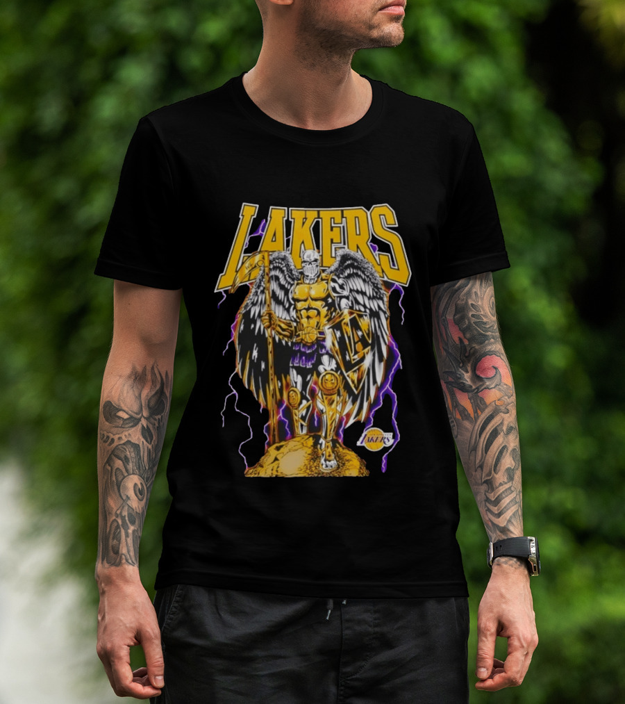 Los Angeles Lakers Warren Lotas Angel Of The City Warrior T-Shirt