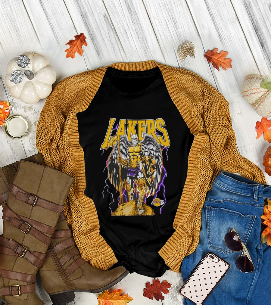Los Angeles Lakers Warren Lotas Angel of the City Warrior T-Shirt