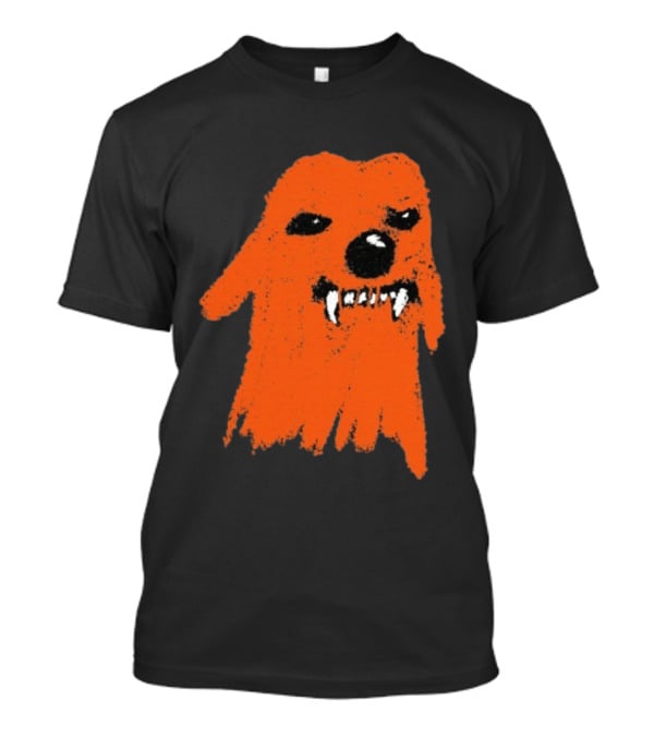 Small Grumpy Orange Dog With Fangs T-Shirt