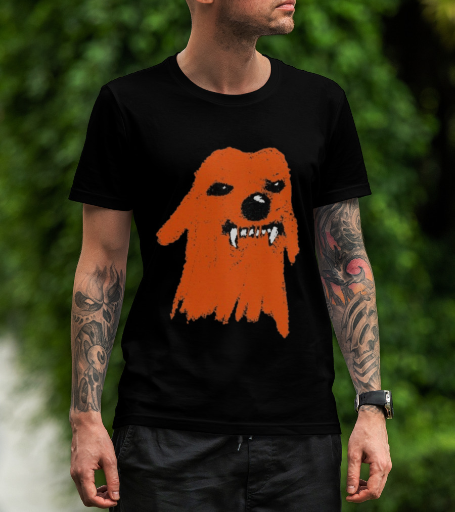 Small Grumpy Orange Dog With Fangs T-Shirt
