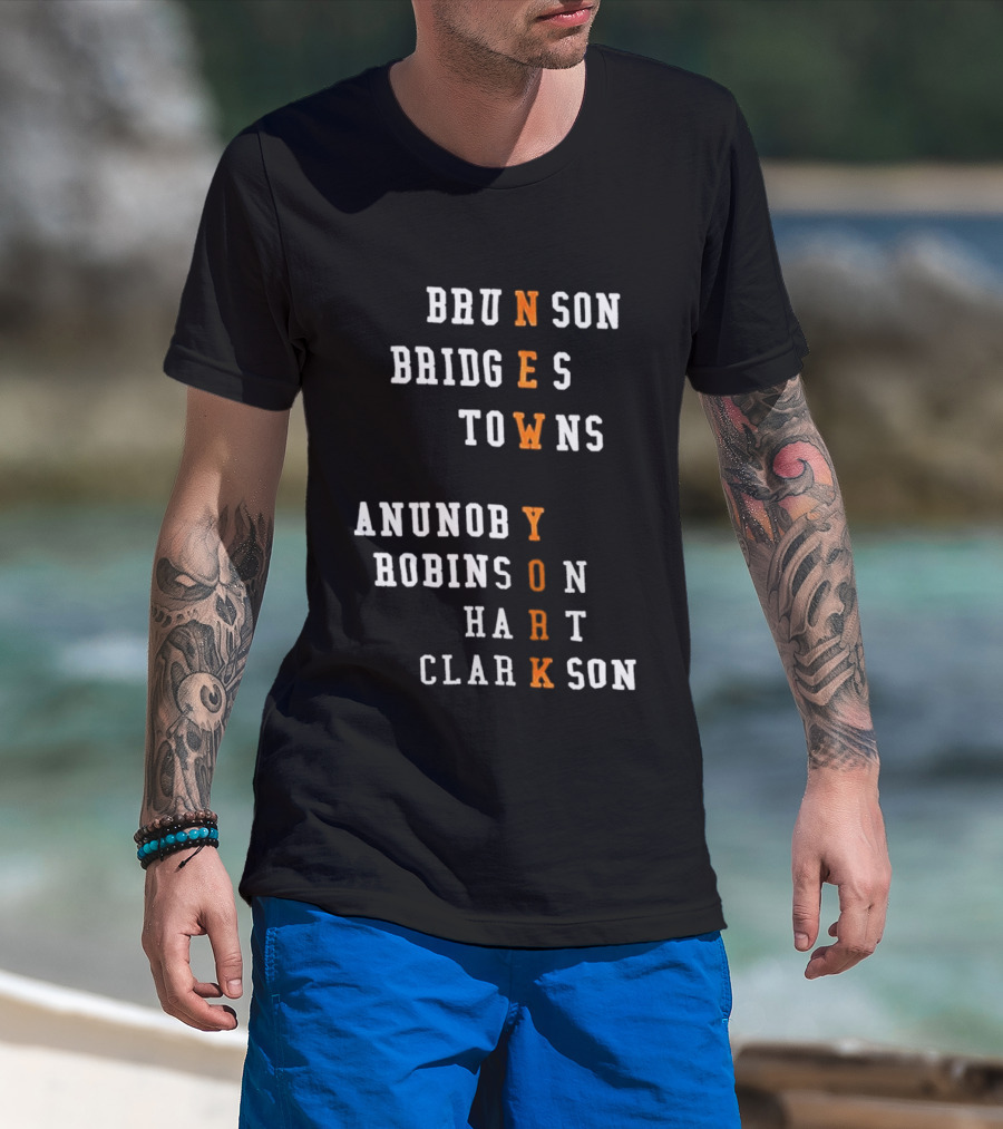 Brunson Bridges Towns Anunoby Robins Hart Clarkson New York Basketball Squad T-Shirt