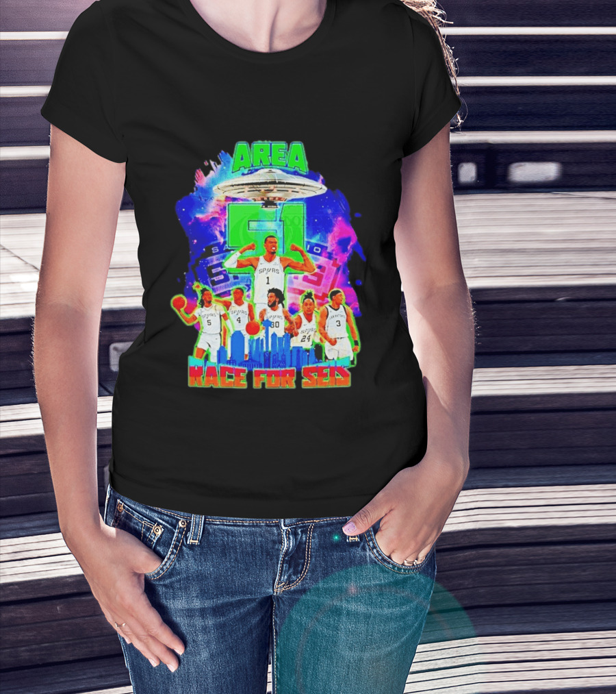 Area 51 Spurs San Antonio Race For Seis T-Shirt
