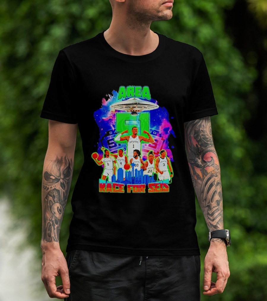 Area 51 Spurs San Antonio Race For Seis T-Shirt