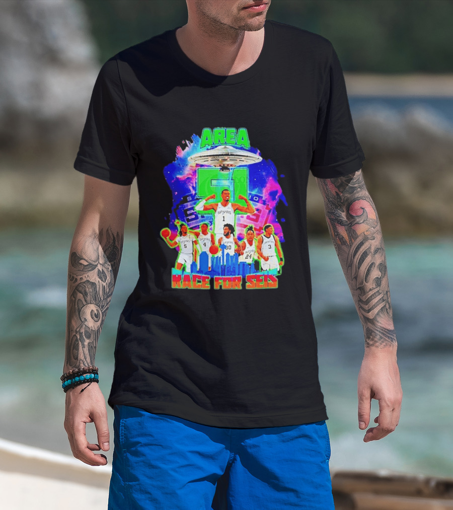 Area 51 Spurs San Antonio Race For Seis T-Shirt