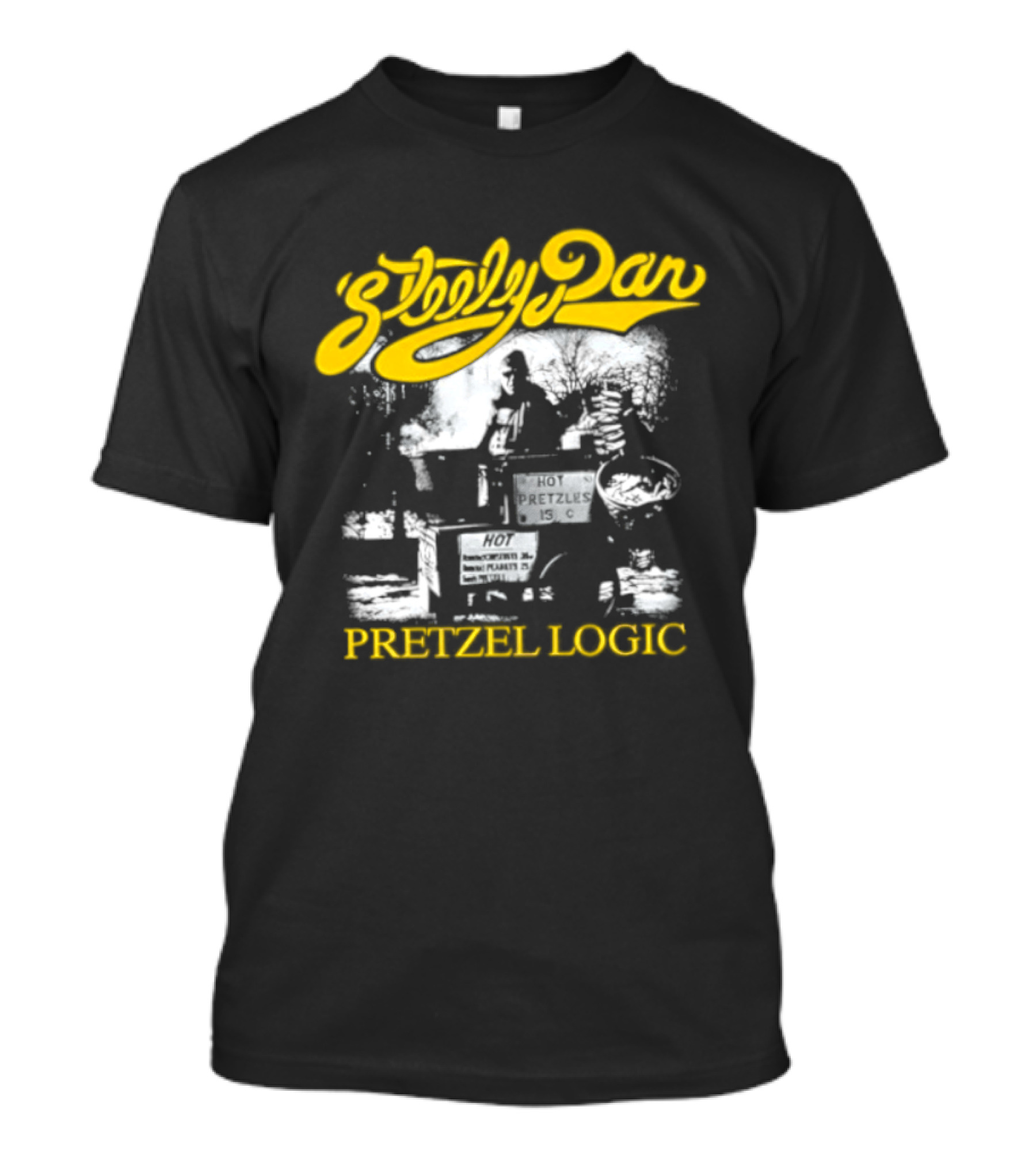 Steely Dan Pretzel Logic 1974 Album Yellow Script T-Shirt