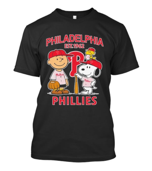 Philadelphia Phillies Est 1962 Snoopy Woodstock Baseball Peanuts T-Shirt