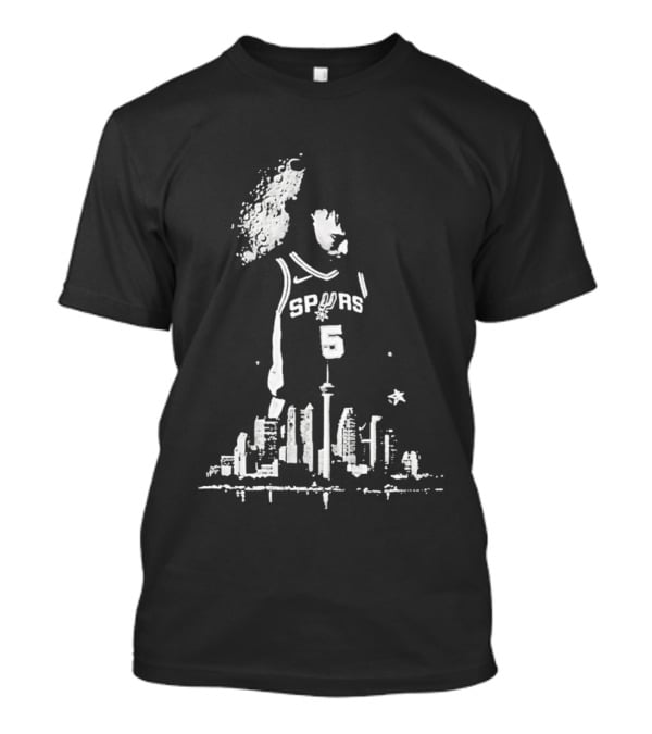 Stephon Castle Spurs Jersey San Antonio Skyline Basketball T-Shirt