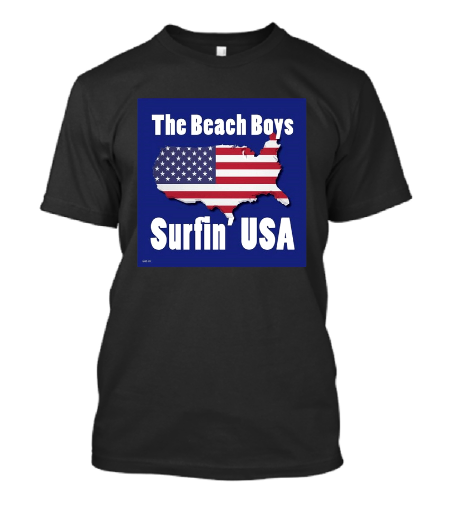 The Beach Boys Surfin' USA American Flag Map T-Shirt